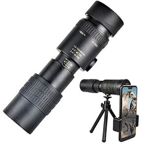 Monocular Telescope 4K 10-300X40mm Telephoto Zoom Monocular Telescope Smartphone Waterproof Fogproof with Smartphone Holder and Tripod