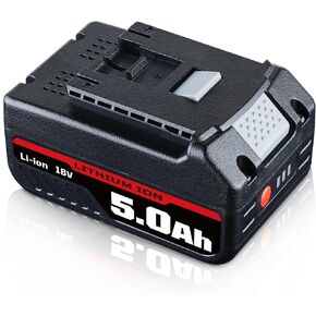 18V 5.0Ah Li-ion BAT609 Replacement for Bosch 18V Battery Compatible with Bosch Battery 18V BAT609 BAT609G BAT610G BAT611 BAT612 Cordless Tools