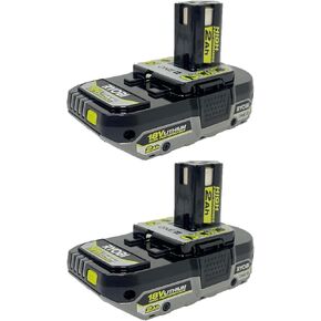 Ryobi P107 One+ 18 Volt Compact Lithium Ion 1.5 Ah Battery Multi Pack (2 Batteries)