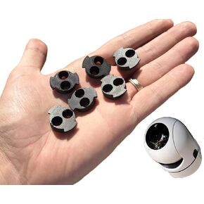 Wall Mounts for HelloBaby Monitor Camera HB6550/ Pro/ HB6560/ HB65/ HB6339/ HB40/ HB6081/ HB66/ HB6351, Replaces Original, Minimalist Design, Black, Made in Texas, 6pcs