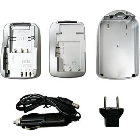 Universal All-in-One Travel Camera Battery Charger with 2 Interchangeable Battery Pods for Olympus LI10B, LI30B, LI40B, EL10, CNP80, LI63, OBLM1, BLS1, LI50B, LI-60B, LI70B