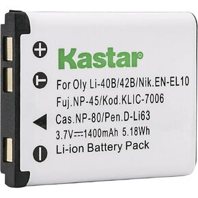 Kastar Battery 1-Pack for Fujifilm NP-45 NP-45A NP-45B NP-45S and Fuji FinePix Z300 Z700EXR Z707EXR Z800EXR Z808EXR Z900EXR Z909EXR Z950EXR Z1000EXR Z1010EXR Z2000EXR, Mini 90 Share SP-2