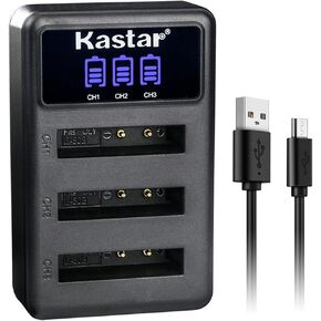 Kastar LCD Triple USB Battery Charger Compatible with Kodak LB-050 LB-052 Battery, PixPro FZ151, Kodak PixPro FZ152, Pixpro FZ201,Pixpro SL10 Smart Lens,Pixpro SL25 Smart Lens,Pixpro SPZ1