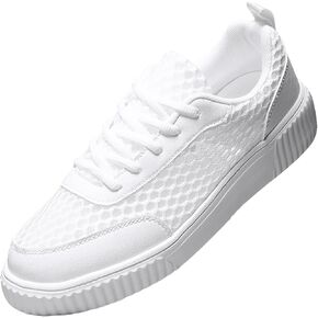 White Sneakers for Women, Women's Fashion Sneakers Tennis Shoes Women Platform Casual Breathable Walking Shoes
