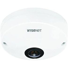 HANWHA TECHWIN QNF-9010 12mp WDR POE Network Fisheye Dome Camera with 1.08mm Fixed Focal, Whte.