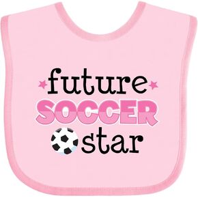 inktastic Future Soccer Star Girls Baby Bib