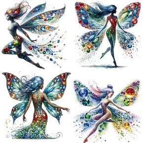 Butterfly Girls Wall Decals Removable Dance Fairy Wall Stickers Dancing Angel Girl Wall Art Flying Cartoon Princess Peel and Stick Wall Murals for Girls Bedroom Nursery Home Decoration 66046