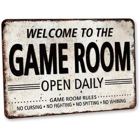 Poker Room Wall Art - Game Rules Signage for Man Cave & Family Room Poker Decor - 108122001104
