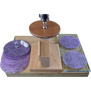 Taytools 6 "Ultimate Drill Press Sharpener لأدوات الأعمال الخشبية (الأزاميل وشفرات الطائرة) - يشمل جيج ونظام شحذ خشبي لتسوية الجزء الخلفي من الأزاميل وورون الطائرة