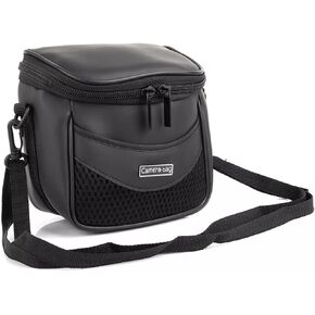 Camera Bag Case Cover Camera Case Grid Fabric Shoulder Pouch for Digital Camera Black (D 120 x 90 x 120 mm)