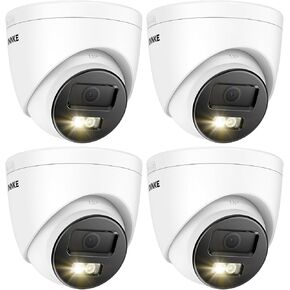 ANNKE C1200 12MP Security PoE IP Camera Outdoor, 4X 134° Wide Angle Surveillance Dome Camera with Smart AI, Spotlight Color Night Vision, Up to 512GB microSD Card, IP67 Weatherproof