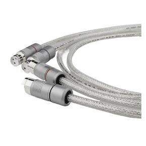 Preffair X451 99.998% Pure Silver XLR Balanced Cable HiFi Interconnect Solid PSS Pure Silver Core Wire Silver-Plated Plug(0.5m)