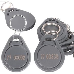Grey 26bit Keyfobs Proximity Fob Works with Prox Key ISOProx 1346 1386 1326 H10301 Format Readers.Compatible with Most Card Access Control Systems on The Market (10)