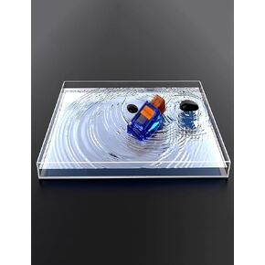 Acrylic Shallow Water Transparent Tray Photography Tray Decorative Tray Table Storage Box Floating Photography Props Box (Height: 6cm)(40x30x6cm)