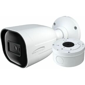 Speco O8VB3 4K Bullet IP Camera with Line Crossing and Intrusion Detection, Junction Box Included, 2.8-12mm Motorized Lens, White, (Replaces SO-O8VB2)