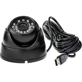 ELP Aluminum Dome USB Camera Night Vision HD Webcam IR Infrared PC Camera 1.3megapixel USB Security Camera CCTV Home Surveillance Industrial Web Camera Waterproof Outdoor Low Light Camera for Computer