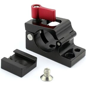 BGNing 25mm 22mm Rod Clamp Monitor Mount Bracket Holder Cold Shoe Adapter Compatible with DJI, Ronin M, Zhiyun Crane2 Plus Crane V2 Gimbal Stabilizer (25-27mm Rod Clamp)