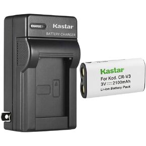 Kastar 1-Pack CR-V3 Battery and AC Wall Charger Replacement for Kodak RLCRV3, SBP-1103, ULCR-V3R, VLCRV3, 1080142, Olympus LB-01, LB01, LB01E, 23-354, 23-460, 23-506, 6207, 770410