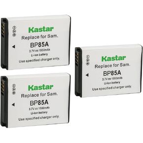 KASTAR BP-85A بطارية 1 عبوة استبدال Samsung EC-WB210ZBPRUS ، PL210 ، SH100 ، ST200 ، ST200F ، WB210 ، EC-PL210ZBPUUS ، EC-SH100ZBPBUS ، EC-SH100ZBPRUS ، EC-SH100ZBPSUS