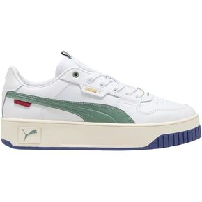 Puma Womens Carina Street Lux Lace Up Sneakers Shoes Casual - White - Size 9.5 M