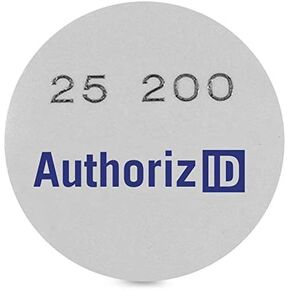 2 pcs AuthorizID Proximity Adhesive Tags 26 Bit Weigand Prox Coins or Disks are Compatable with ISOProx 1386 1326 H10301 Format Readers. Works with The vast Majority of Access Control Systems