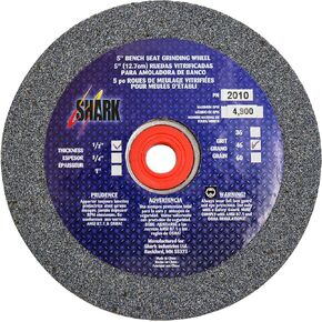 Shark Shark 2010 5-Inch by 0.5-Inch by 0.5-Inch Bench Seat Grinding Wheel, Grit-46