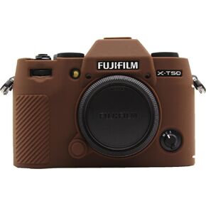 X-T50 Camera Case, BMAOLLONGB Fullbody Thin Lightweight Silicone Camera Skin Body Rubber Cover Case for Fujifilm X-T50 XT50 (Black, Smooth)