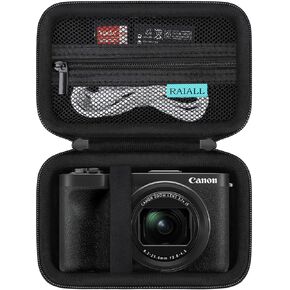 Carrying Case for Canon PowerShot V1 Digital Camera, PowerShot V1 Vlogging Camera Travel Hard Bag, Protective Storage Cover Holder for Batteries, SD Card, Cable and Memory Card Reader, Black