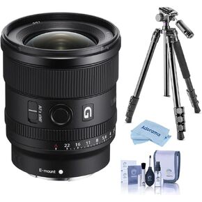 Sony FE 20mm f/1.8 G Lens for Sony E, Bundle with Vanguard Alta Pro 264AT Tripod and TBH-100 Head, Cleaning Kit, Cleaning Cloth