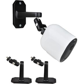 2 Pack Wall Mount for Arlo Pro/Pro2/Pro3/Pro4/Ultra/Ultra2/Essential Spotlight Camera, 360-Degree Adjustable Indoor/Outdoor Mounting Bracket for Your Surveillance Camera (Black)
