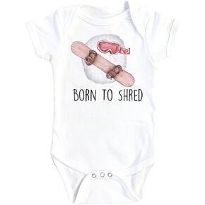Snowboarding Shred - Baby Boy Girl Clothes Infant Bodysuit Funny Cute Newborn