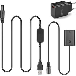 AC-FZ100 Power Bank Cable + NP-FZ100 FZ100 VG-C3EM DUTHERY + 5V3A ADAPTER لـ Sony Alpha A9 A7RM3 A7RIII A7III A7M3 ILCE-9