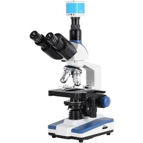 Microscope Kit 40X-2500X 4K Biological Microscope Compound Mechanical XY 3D Stage for Educational Science Lab Microscope Lens Adapters
