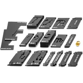 خطوط البرنامج النصي interlock Signmaker's Templates kit - رسائل ، رموز جهاز توجيه مجموعة علامة صنع مجموعة - دليل قالب جهاز التوجيه البوليمري - القالب يخلق علامات احترافية ث/مخطوطة البرنامج النصي