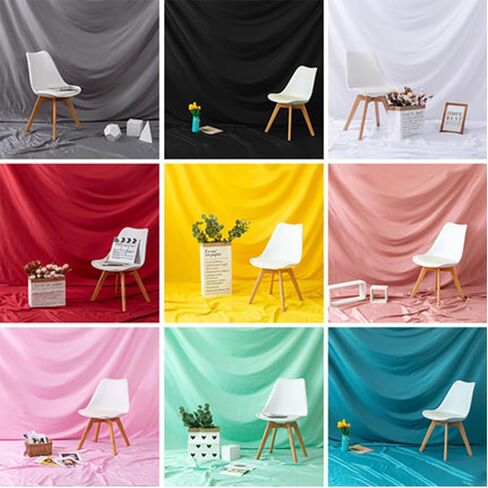 Black Backdrop for Photoshoot 5 X 7 FT, Large Photography Photo Backdrop Background Screen for Photo Booth Backdrop Photoshoot Curtain Wedding, Video Meeting, Birthday Party,Podcasting in Saudi Arabia