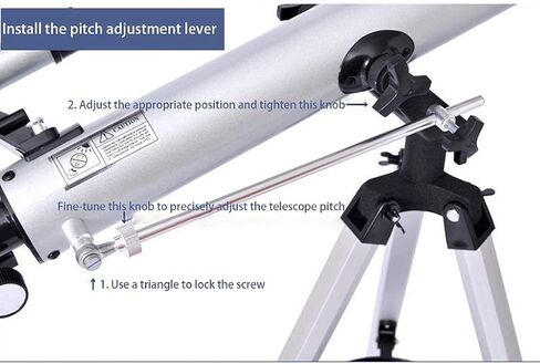 Children Sky Telescope for Astronomy 60mm Adults Travel Scope Outdoor Kids Monocular Space Refractor with 3 Eyepieces Finder Moon Lens Aluminum Tripod Nice Family (White) in Saudi Arabia