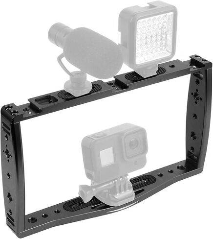 Aluminum Stabilizer Expanded Accessories Dual Hand Held Diving Support for Cell Phone for Sports Camera Hero 13 (Red) in Saudi Arabia