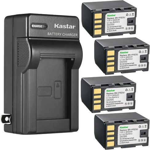 kastar ac wall battery charger استبدال JVC GZ-MG340 GZ-MG340B GZ-MG340BUS GZ-MG35 GZ-MG36 GZ-MG360 GZ-MG360B GZ-MG360BUC GZ-MG360BUS GZ-MG360S GZ-MG361 GZM1US in Kuwait