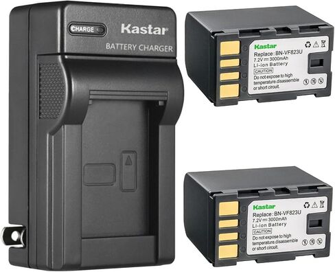 kastar ac wall battery charger استبدال JVC GZ-MG340 GZ-MG340B GZ-MG340BUS GZ-MG35 GZ-MG36 GZ-MG360 GZ-MG360B GZ-MG360BUC GZ-MG360BUS GZ-MG360S GZ-MG361 GZM1US in Kuwait