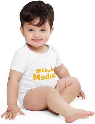 Hala Madrid fan chant baby gift Baby short sleeve one piece in Saudi Arabia