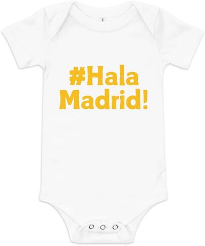 Hala Madrid fan chant baby gift Baby short sleeve one piece in Saudi Arabia