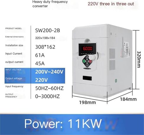Three-Phase 220V Inverter Motor Speed Regulation 2.2/7.5KW/11/15 kW 22(11KW) in Kuwait