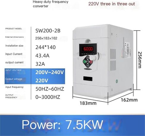 Three-Phase 220V Inverter Motor Speed Regulation 2.2/7.5KW/11/15 kW 22(11KW) in Kuwait