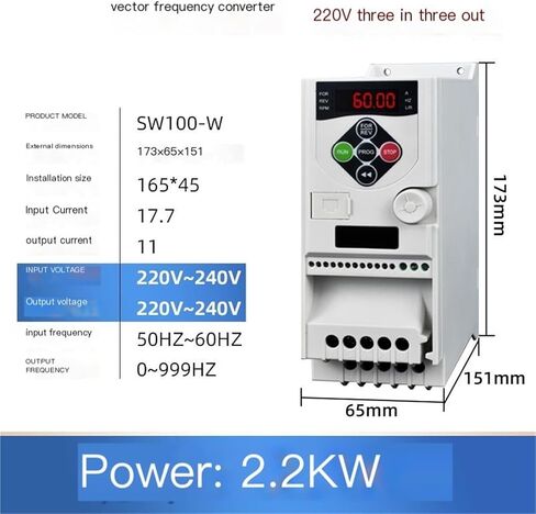 Three-Phase 220V Inverter Motor Speed Regulation 2.2/7.5KW/11/15 kW 22(11KW) in Kuwait