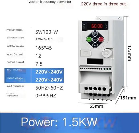 Three-Phase 220V Inverter Motor Speed Regulation 2.2/7.5KW/11/15 kW 22(11KW) in Kuwait
