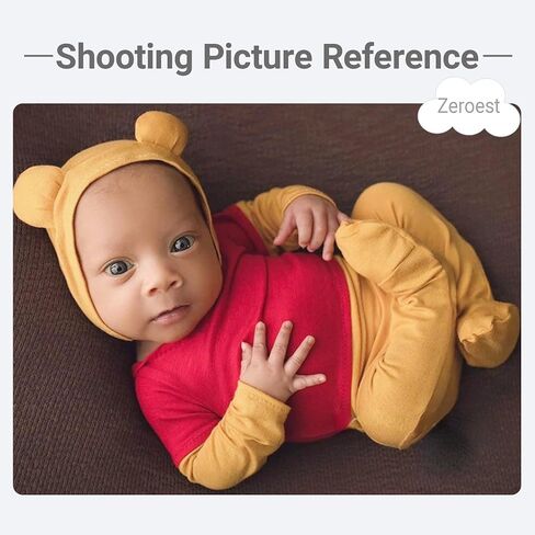 Zeroest Newborn Photography Bear Outfit Props Soft Fabric Romper Hats for Photo Shoots, Baby Showers & Professional Studios in Kuwait