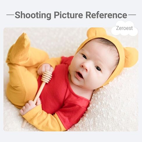 Zeroest Newborn Photography Bear Outfit Props Soft Fabric Romper Hats for Photo Shoots, Baby Showers & Professional Studios in Kuwait