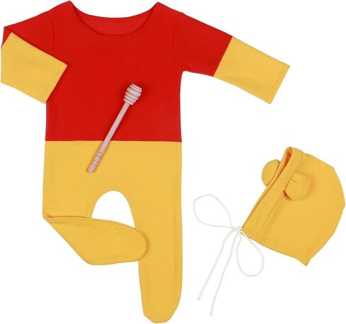 Zeroest Newborn Photography Bear Outfit Props Soft Fabric Romper Hats for Photo Shoots, Baby Showers & Professional Studios in Kuwait