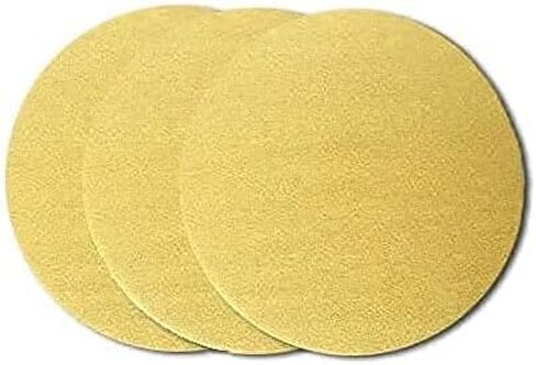Premium 5 Inch No Hole Hook and Loop Grip Sanding Discs - Gold Aluminum Oxide - for Wood, Auto Body, Paint, Primer, Metal, and Plastics (50 Pack, 40 Grit) in Kuwait