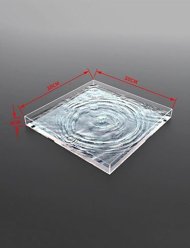 Acrylic Shallow Water Transparent Tray Photography Tray Decorative Tray Table Storage Box Floating Photography Props Box (Height: 6cm)(40x30x6cm) in Kuwait